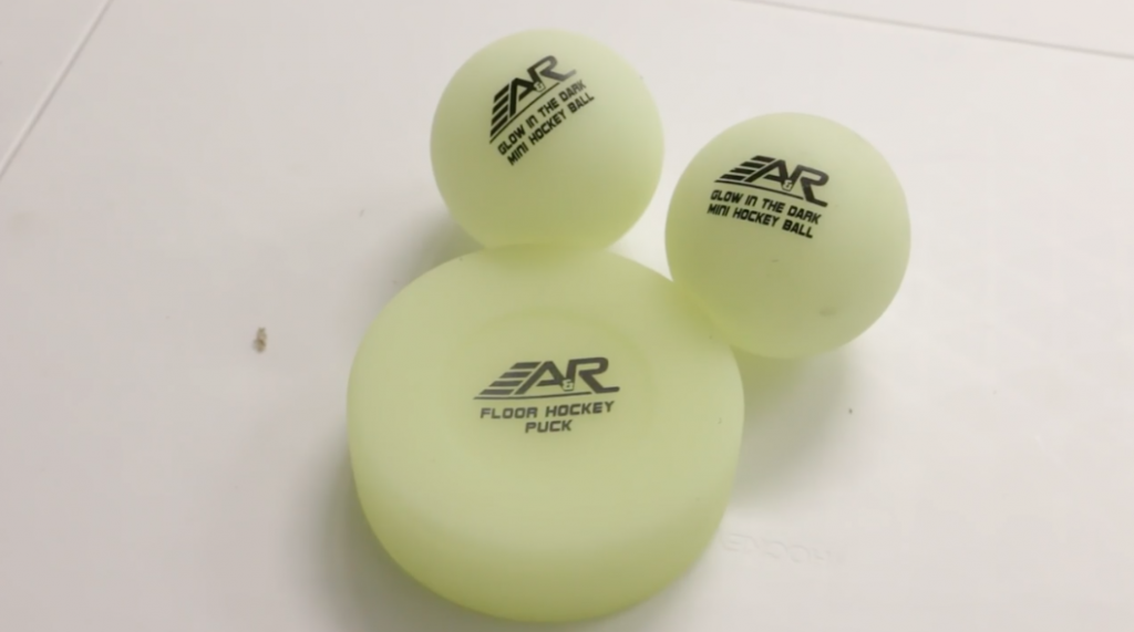 A&R Glow in the dark balls and pucks